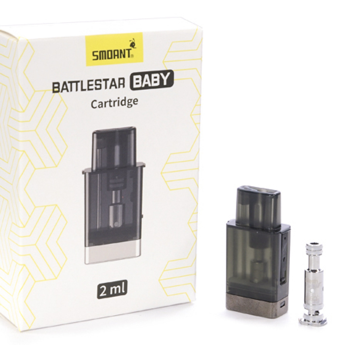 Картридж SMOANT — BATTLESTAR / CHARON BABY 2мл + 2 испарителя: 0.6 Ом и 1.2 Ом