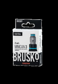 Испарители BRUSKO MINICAN 3, 0.8 ОМ, 2 ШТ, (В УПАК. 2 ШТ.), изображение 1