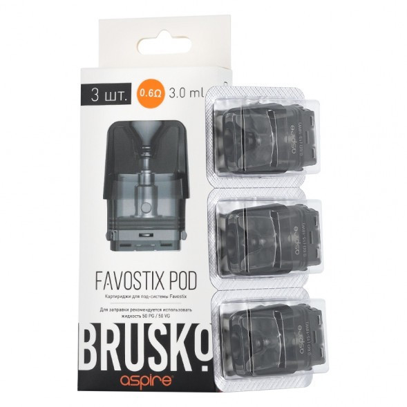 Картридж BRUSKO FAVOSTIX 0,6 Ом (упаковка 3 шт)