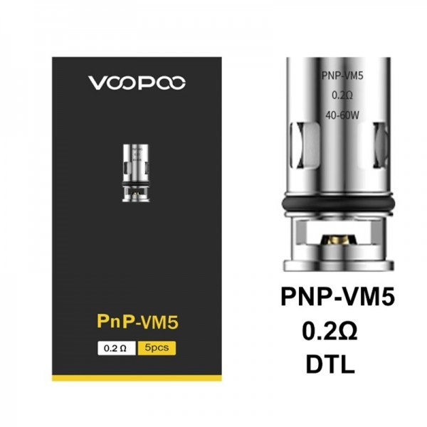 Испаритель Voopoo PnP Coil (Original) VM5 0.2 Ом (5 шт/упаковка)