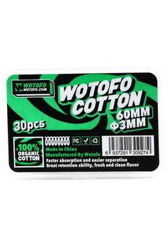 Хлопковая вата Wotofo Agleted Organic Cotton (30 шт.), изображение 1