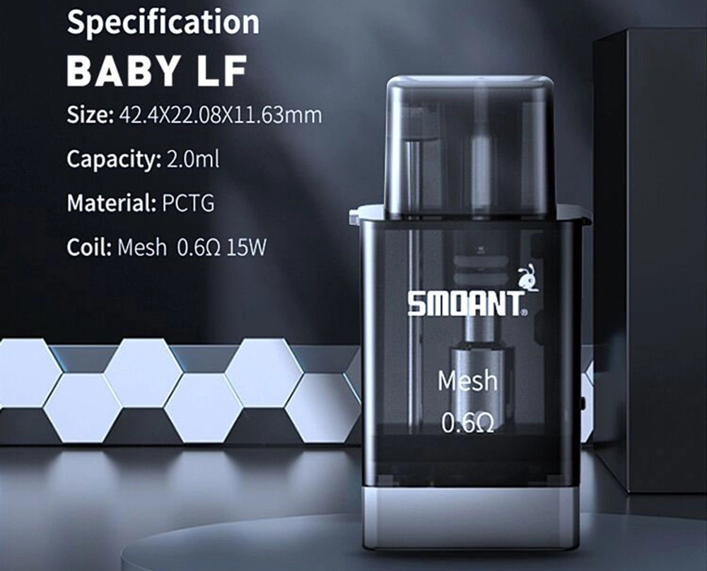 Картридж с встроенным испарителем SMOANT BABY LF / 2ml / 0.6 [2шт в упаковке]